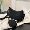 Bolso de Gran Capacidad para Mujer Verano 2024 Nuevo Simple Color Puro Bandolera Estilo Deportivo Casual Un Hombro Bandolera Bolso Pequeño