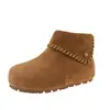 Botas de nieve retro de suela gruesa, que aumentan la altura y forradas de felpa para mujer, nueva colección otoño/invierno 2026, zapatos de algodón versátiles y cálidos, botines estilo Birkenstock