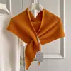 Atmósfera Coreana de Otoño e Invierno Bufanda Triangular Sólida de Punto Triángulo Chal Pequeño Bufanda en Capas Tendencia para Mujer