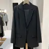Blazer de mujer Primavera/Otoño 2026, diseño de alta gama, estilo coreano, casual, versátil, corte holgado, blazer blanco roto