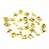 Acessórios de Contas com Letras Inglesas 10mm Aço Inoxidável DIY Colar Pulseira Pingente Ouro 18K Aço Titânio Joias Transfronteiriças
