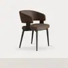 Silla de comedor moderna de lujo ligero estilo italiano con respaldo, silla de comedor simple para restaurantes, silla para reuniones de hotel y oficina, mesa y silla de comedor