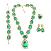 Nuevo Conjunto de Joyería Medieval de Diamante Checo de Cristal Swarovski Joyería de Nicho Juego de Cuatro Piezas Suministro del Fabricante Venta al por Mayor