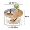 Mesa de Centro de Cristal Templado de Lujo Ligero Mesa de Centro Redonda para Sala de Estar de Apartamento Pequeño Mesa Redonda Pequeña Minimalista para el Hogar Mesa de Centro de Celebridad de Internet