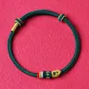 Elemento Zodiaco Color Puro Mezclado Cuerda Tejida a Mano Pulsera de Oro Madera Agua Fuego Tierra para Hombres y Mujeres Venta al por Mayor Estilo Simple