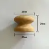 Manija de Madera Maciza de un Solo Agujero, Manija de Madera de Loto Tipo Hongo, Manija de Madera Natural con Veta Natural e Imperfecciones, Accesorios para Muebles en Stock