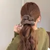 Elástico de Cabelo Grande de Tecido Coreano para Coque e Rabo de Cavalo, Corda de Cabelo Grossa Acessório de Cabelo para Mulheres