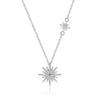 Collar de diamantes de nicho ligero de lujo para mujer, accesorios de moda para clavícula, joyería de moda, collar de plata de ley con sol de verano