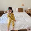 [Artículo en Liquidación] Conjunto de Ropa Interior de Pijama de Lana Elástica para Niños y Niñas, Ropa de Casa de Dibujos Animados Cepillada para Bebé