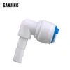 Conector codo de tubería de 3 puntas para varilla de taladro de enchufe de 3 puntas al por mayor Conector para purificador de agua doméstico Perno de purificador de agua Conector de ángulo recto 1166