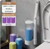 Cepillo de Inodoro Desechable para Uso en Casa, Sin Rincones Muertos, Juego de Cabezales de Repuesto para Cepillo de Inodoro, Limpieza de Baño Montado en la Pared