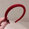 Feliz Pacote de Cabelo Fino Vermelho Aro de Cabelo Tecido Superior da Cabeça Borda Estreita Faixa de Cabeça de Alto Padrão Toca de Cabelo Presilhas de Cabelo Pressionadas Acessórios de Cabelo Adorno de Cabeça