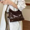 Bolso Tote Moda 2026 Nuevo Bolso Coreano Hombro Cruzado Mujer Otoño Brillante Retro Gran Capacidad Viaje Diario Axila