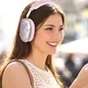 Adecuado para la nueva funda protectora de AirPods Max: Funda protectora transparente de TPU en forma de corazón rosa para auriculares de diadema