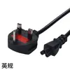 Cable de alimentación Cola de Flor de Ciruelo Calibre GB US Calibre Europeo Calibre BS Británico Enchufe C5 Adaptador de Tres Agujeros para Portátil Línea de Carga