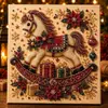 Kit de Pintura de Perlas Navideña Transfronteriza 5D DIY Corona de Cascanueces Navideño Pintura de Diamantes Completa