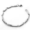 Pulsera de Joyería de Acero Inoxidable Cadena Rombo Cadena de Barras Pulsera Hombres y Mujeres Hip-Hop Simple Tendencia Versátil Joyería de Mano para Pareja