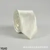 Corbata de color liso para hombre casual 5 cm estilo coreano seda artificial estrecha para lugar de trabajo boda negocios administrativa venta al por mayor