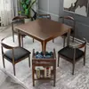 Mesa de mahjong de huevo ensamblada en China mesa de mahjong ajedrez y cartas ajedrez mesa cuadrada y sillas póker mesa de comedor doble uso doméstico manual
