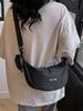 Bolso Casual Sencillo de Lona de Gran Capacidad para Mujer Primavera y Verano 2024 Nuevo Bolso Dumpling Estilo Extranjero Moderno Bolso Bandolera para Viaje