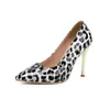 Nuevos Zapatos de Salón de Punta Fina con Estampado de Leopardo Estilo Británico, Tacones Altos para Danza Jazz, Zapatos de Mujer Estilo Callejero, Tallas Grandes 40-48