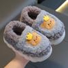 Chinelos de algodão para crianças de inverno meninos e meninas pais-filho saco calcanhar quente forro de lã grossa fundo dos desenhos animados casa bebê sapatos de algodão de pelúcia