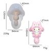 Molde de Pellizco de Muñeca Linda Cola Grande Molde para Hornear DIY Molde para Gofres Yeso Vela Animal Molde de Silicona