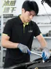 Camisa Polo de Secagem Rápida Roupa de Trabalho Camiseta Manga Curta Fábrica de Reparo Automotivo Seda Gelo Fina Secagem Rápida Uniforme de Grupo