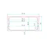 76*35 Perfil de Aluminio Tipo Dividido Carcasa Controlador Carcasa Escudo Carcasa de Aluminio Procesamiento DIY Carcasa Inversor