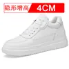 Novos Sapatos Masculinos de Verão Invisíveis para Aumentar a Altura 10CM Sapatos Casuais de Transporte Respiráveis Sapatos Masculinos para Aumentar a Altura 8 Sapatos Brancos Pequenos Sapatos de Plataforma 6