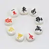 Cuentas de Letras de Acrílico para Mahjong con Agujero para Cadena de Teléfono, Llavero, Collar, Accesorios de Joyería Hechos a Mano para DIY, Colgante al por Mayor