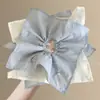 Elástico de Cabelo Oversized Estilo Coreano Intestino de Porco, Corda de Cabelo Versátil com Renda de Bolinhas, Elástico para Rabo de Cavalo Alto, Elástico de Borracha, Acessório de Cabelo de Alta Qualidade