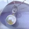 Accesorios de Perlas DIY Plata de Ley S925 Base Vacía Moda Único Diseño de Nariz de Cerdo Colgante Dulce Versátil para Mujeres