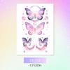 Mariposa con purpurina pegatinas para la cara pegatinas de tatuaje hada lavables impermeables duraderas lindas unicornio ciervo Luna Estrella Planeta