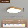 Lámpara de techo LED ultradelgada de madera natural estilo japonés para dormitorio, luz redonda minimalista para estudio, luz de protección ocular estilo wabi-sabi para pasillo