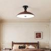 Lámpara de Techo para Dormitorio de Estilo Francés de Mediados de Siglo, Diseño de Alta Gama, Color Nogal, Lámpara de Protección Ocular para Dormitorio Principal Estilo Wabi-Sabi
