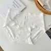 2852 Ropa Interior de Encaje para Mujer de Cintura Media Sexy Transpirable Braguitas para Niñas Amigables con la Piel que Cubren la Cadera Verano Algodón Puro Barrera Antibacteriana