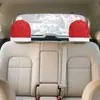 Suministros de Decoración Navideña Funda para Reposacabezas de Asiento de Coche Atmósfera Navideña Tela No Tejida Roja Funda para Silla con Lazo