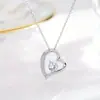Moda Transfronteriza Más Vendido Collar Corazón de Melocotón Amor Incrustado de Circonita Moda Femenina Collar de Lujo Ligero con Tarjeta Joyería