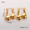Estilo Ins Europeu e Americano Novos Brincos Plissados Brincos Torcidos Brincos Elegantes Ouro 18K Real Brincos da Moda de Alta Qualidade