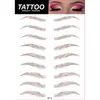 Pegatinas de Tatuaje para Cejas 6 Pegatinas Ecológicas de Imitación para Cejas Impermeables Naturales Artificiales Pegatinas para Cejas Femeninas Juego Completo de Artefactos Perezosos para Dibujar Cejas
