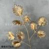 Flor artificial de hoja dorada, flor de plástico, arreglo floral para decoración de bodas, material para cubo de Año Nuevo, flor de Año Nuevo con borde cruzado
