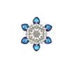 Nova Luxo Acessível, High-End, Elegante e Elegante Lapela, Acessórios de Jaqueta de Terno da Moda, Broche de Floco de Neve de Cristal High-End em Forma de Coração