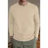 Camiseta de manga larga para hombre de algodón modal antibacteriano grado 10A, nueva colección otoño 2026, camiseta interior ligera blanca