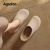 Pantuflas Cerradas de Suela Gruesa Augu Shiden para Mujer 2026 Nuevas Sandalias de Verano para Exteriores Tejidas Huecas para Mujeres Embarazadas Estilo Slip-On