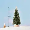 Árbol de Navidad de pino, accesorios para paisajes en miniatura, varios tamaños y estilos, adornos de PVC, decoraciones creativas y lindas para el hogar