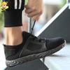 Zapatos protectores ligeros puntera de acero anti-aplastamiento anti-perforación para hombre resistentes al desgaste transpirables trabajo casual seguridad suela blanda zapatos protectores