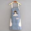Avental de cozinha impermeável para uso doméstico, macacão à prova de óleo, roupa de trabalho, moda adulta, cintura para cozinhar, estilo ocidental, jantar, manga comprida, feminino