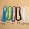 Corda elástica com núcleo de 0,8 mm, contas, pulseira de cordão trançado DIY, fio elástico fino, linha com etiqueta colorida, atacado