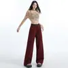 Jeans de pierna ancha para mujer, nueva colección otoño 2026, de cintura alta, adelgazantes, populares pantalones rectos estrechos, teñidos con patrón Yichun